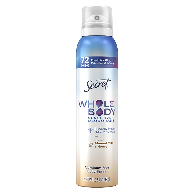 secret Aluminum Free Whole Body Deodorant Spray