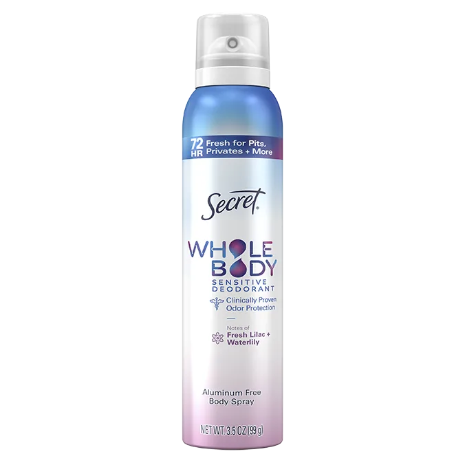 secret Aluminum Free Whole Body Deodorant Spray