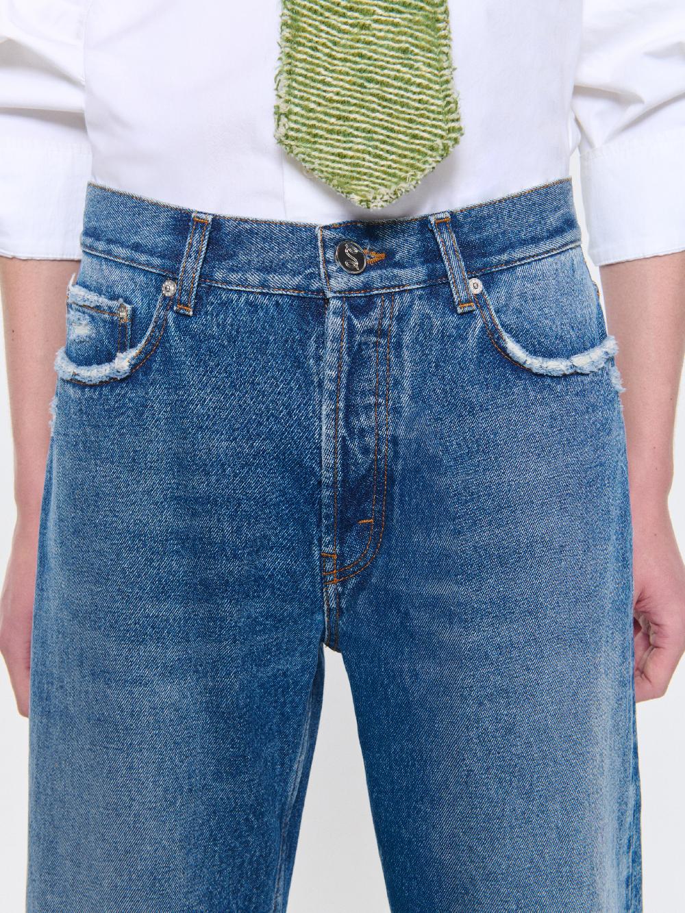 Séfr Frayed Cut Jeans
