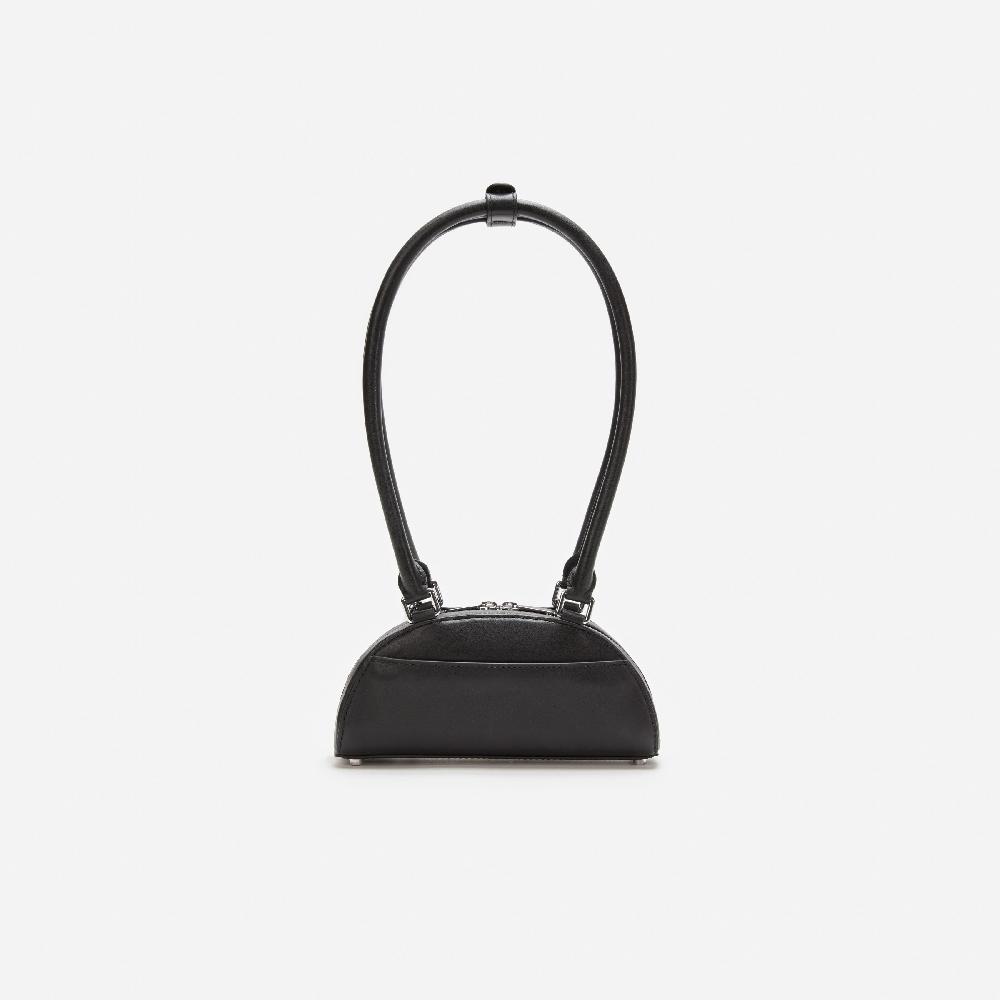 Self Portrait Black Leather Mini Shoulder Bag With Charm BAGS