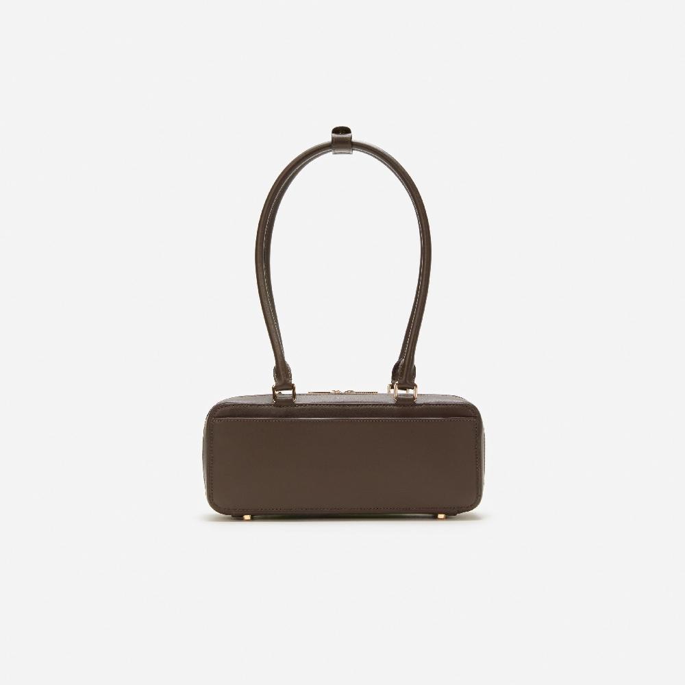 Self Portrait Brown Leather Shoulder Bag With Charm BAGS
