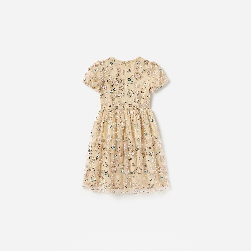 Self Portrait Champagne Sequin Embroidered Dress KIDS
