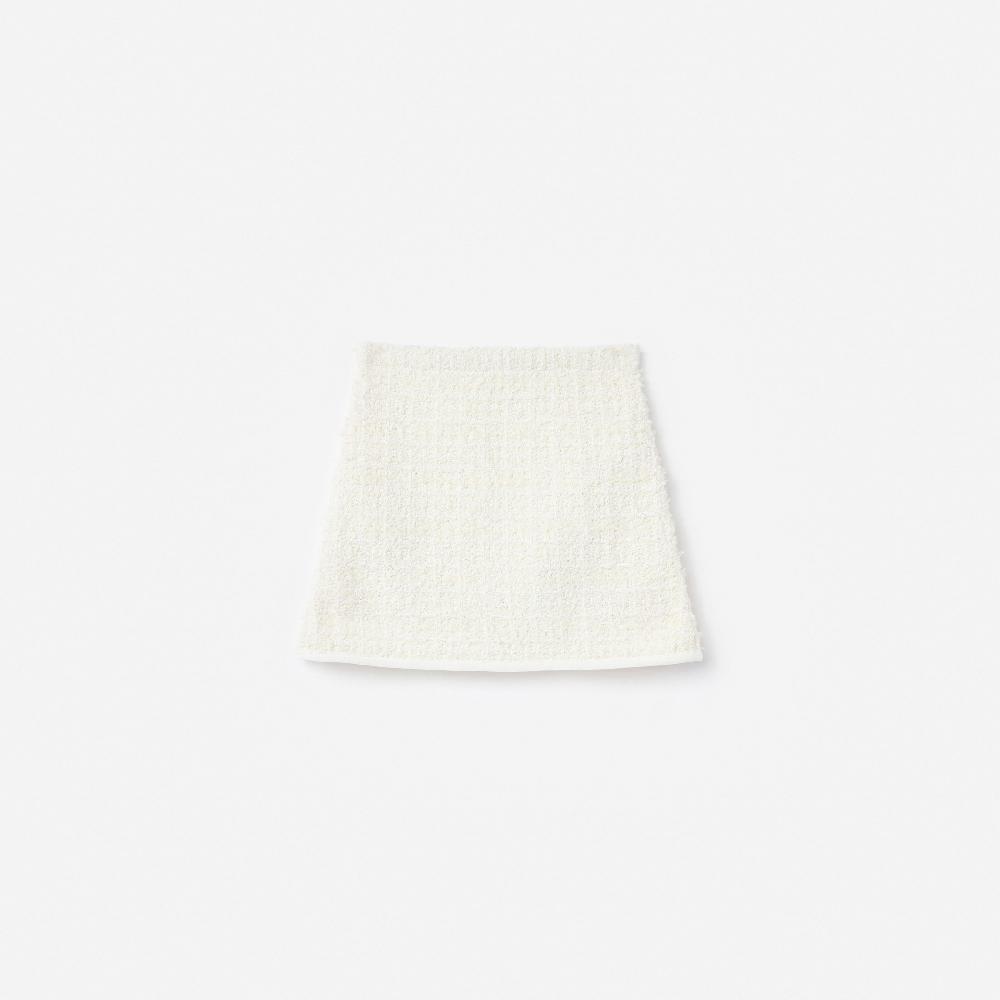 Self Portrait Cream Textured Bow Detail Knit Skirt KIDS