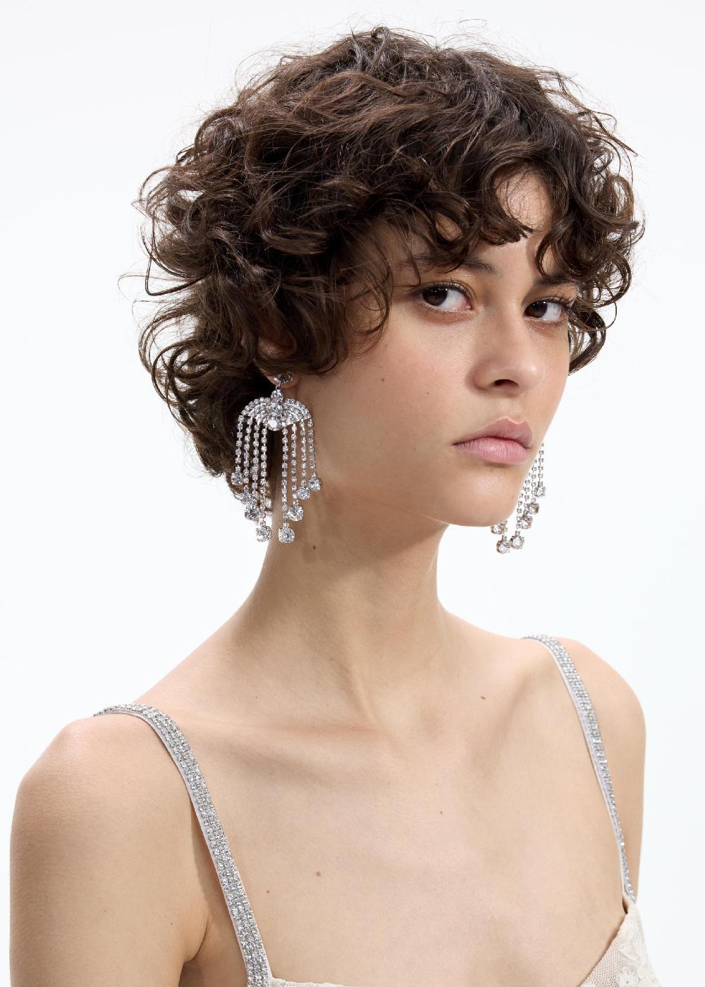 Self Portrait Crystal Chandelier Earrings JEWELLERY