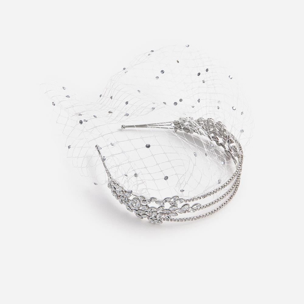 self portrait Crystal Embellished Veil Headband ACCESSORIES