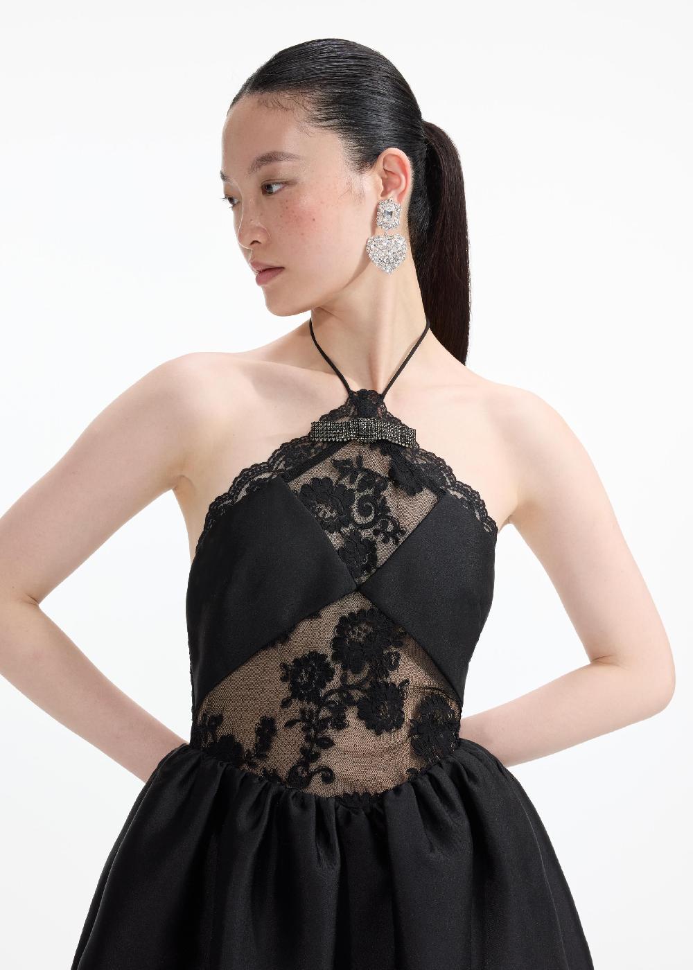 Self Portrait Crystal Heart Tiered Earrings JEWELLERY