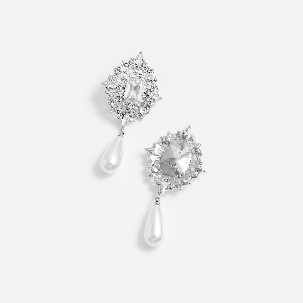 Self Portrait Crystal Pearl Droplet Earrings JEWELLERY