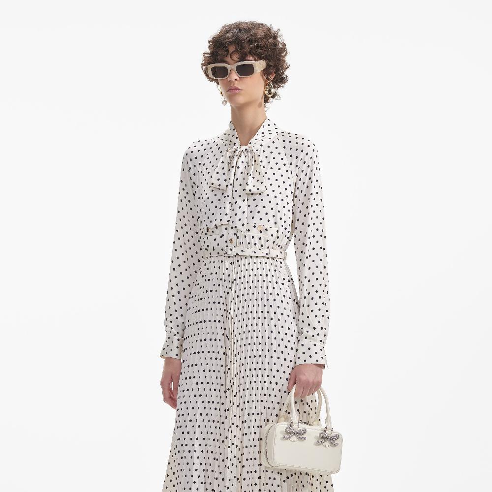 Self Portrait Gold Faux Pearl Drop Earrings JEWELLERY