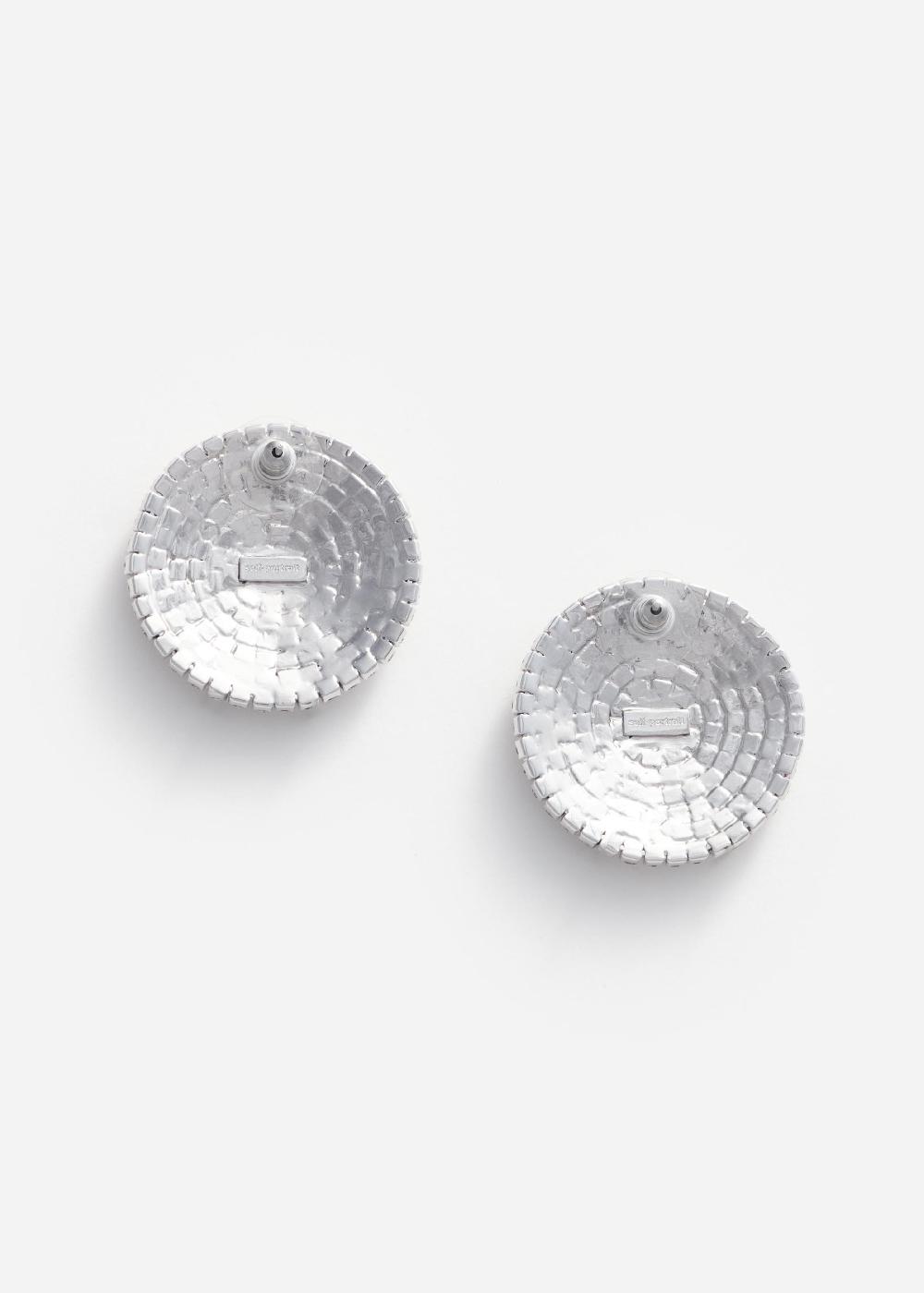 Self Portrait Large Round Crystal Earrings JEWELLERY