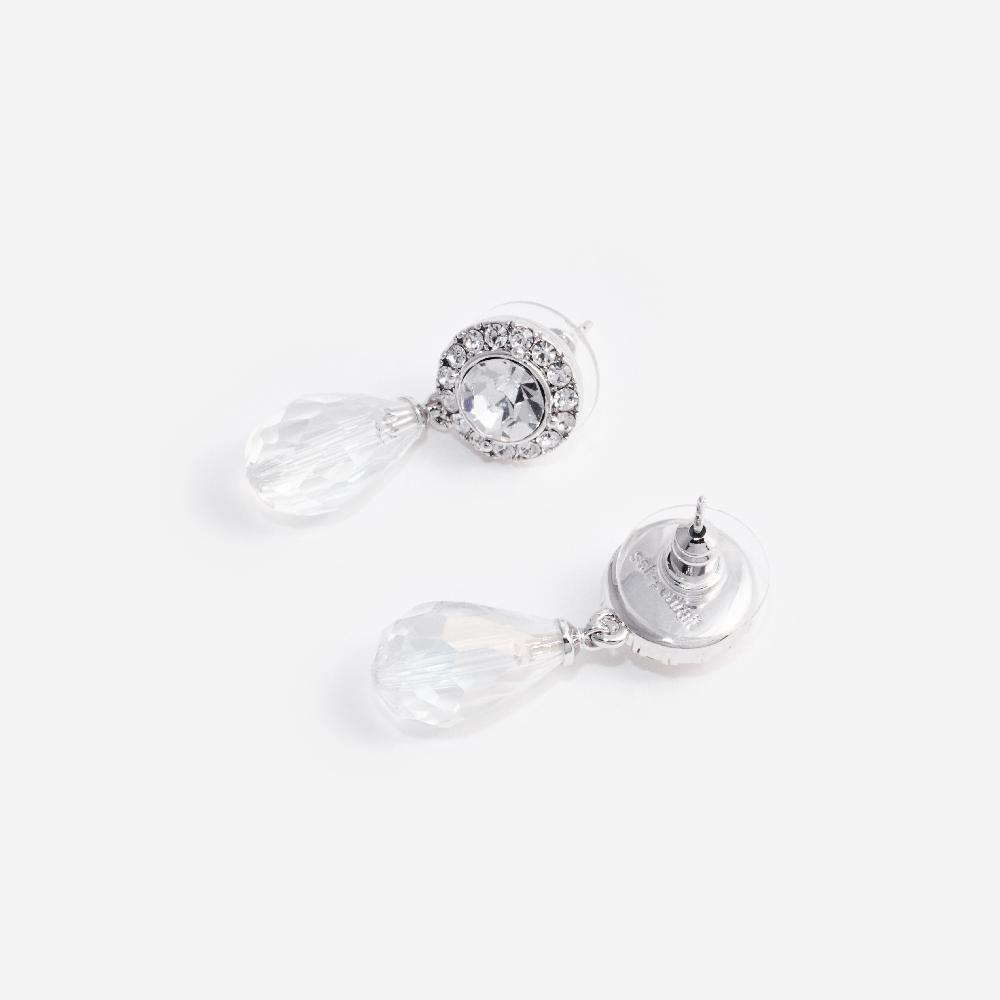 Self Portrait Mini Tiered Crystal Earrings JEWELLERY