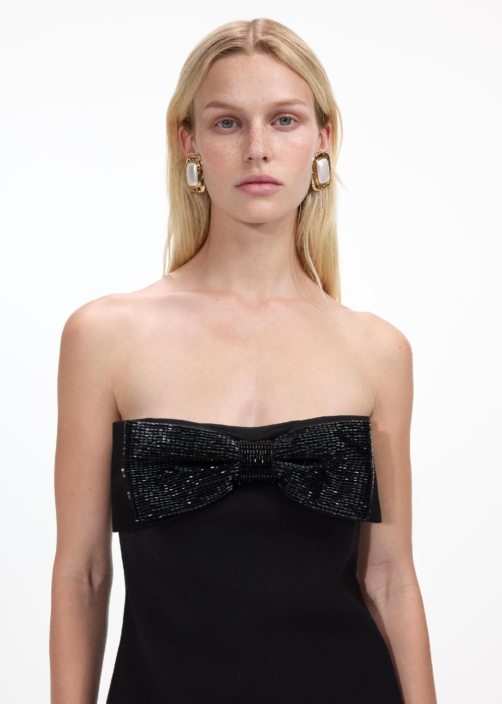 Self Portrait Mottled Gold Pearl Earrings JEWELLERY