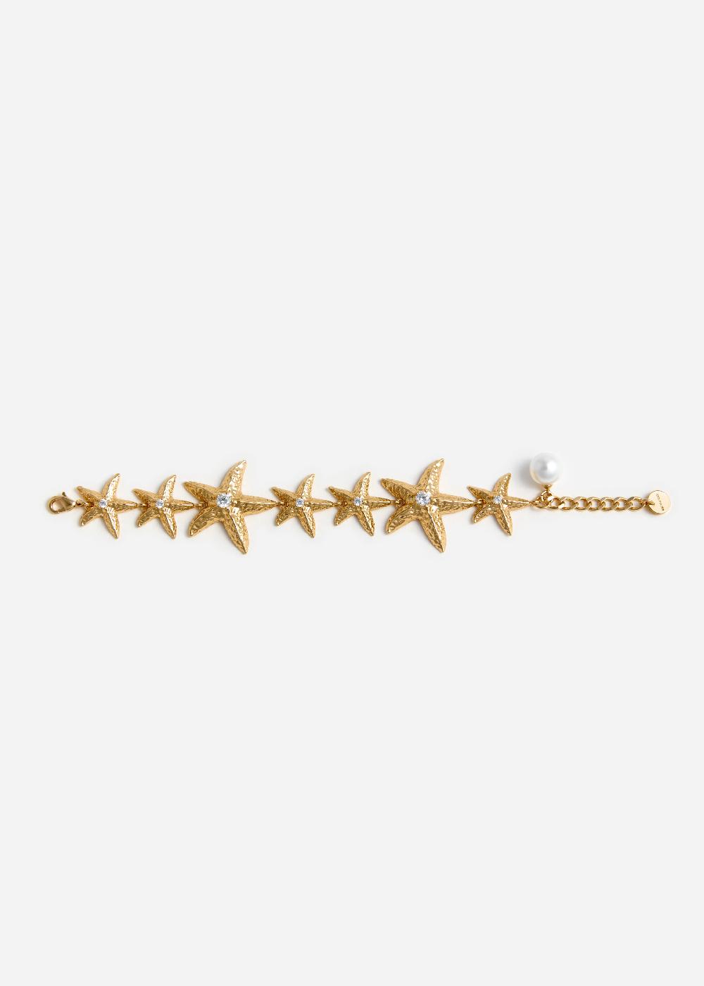 Self Portrait Mottled Gold Sea Star Bracelet JEWELLERY