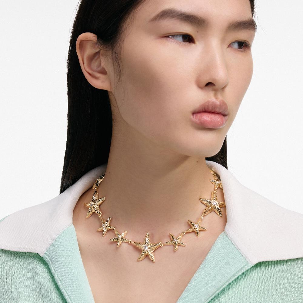 Self Portrait Mottled Gold Sea Star Necklace JEWELLERY