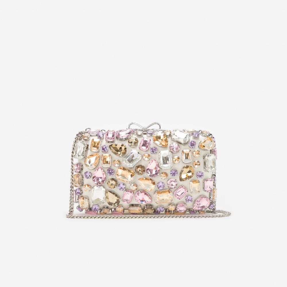 Self Portrait Multi Crystal Embellished Clutch Bag BAGS