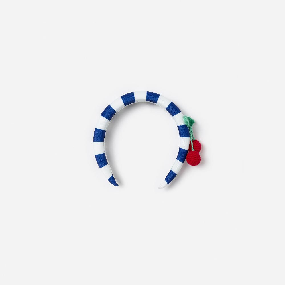 self portrait Navy Striped Cherry Motif Headband KIDS