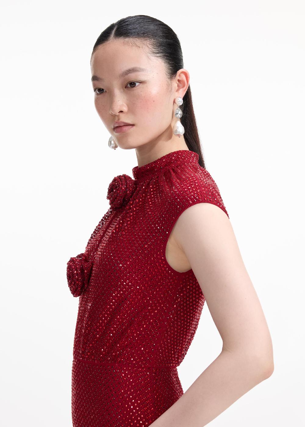 Self Portrait Pearl Crystal Droplet Earrings JEWELLERY