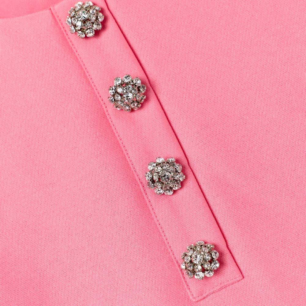 Self Portrait Pink Taffeta Crystal Embellished Dress KIDS