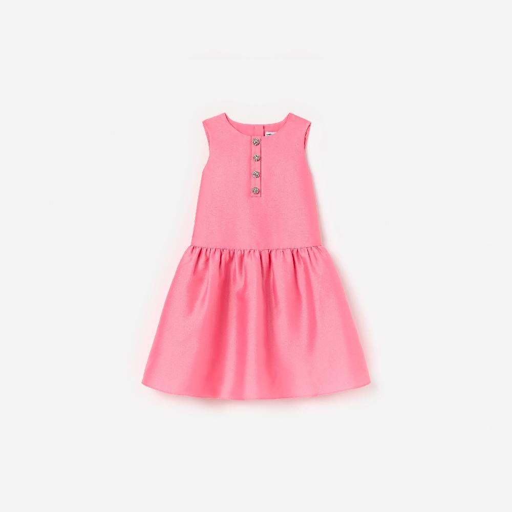 self portrait Pink Taffeta Crystal Embellished Dress KIDS