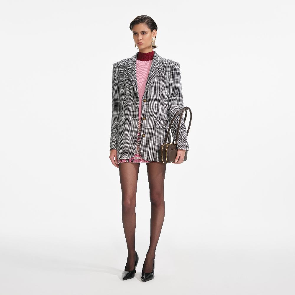 Self Portrait Prince Of Wales Check Blazer CLOTHING