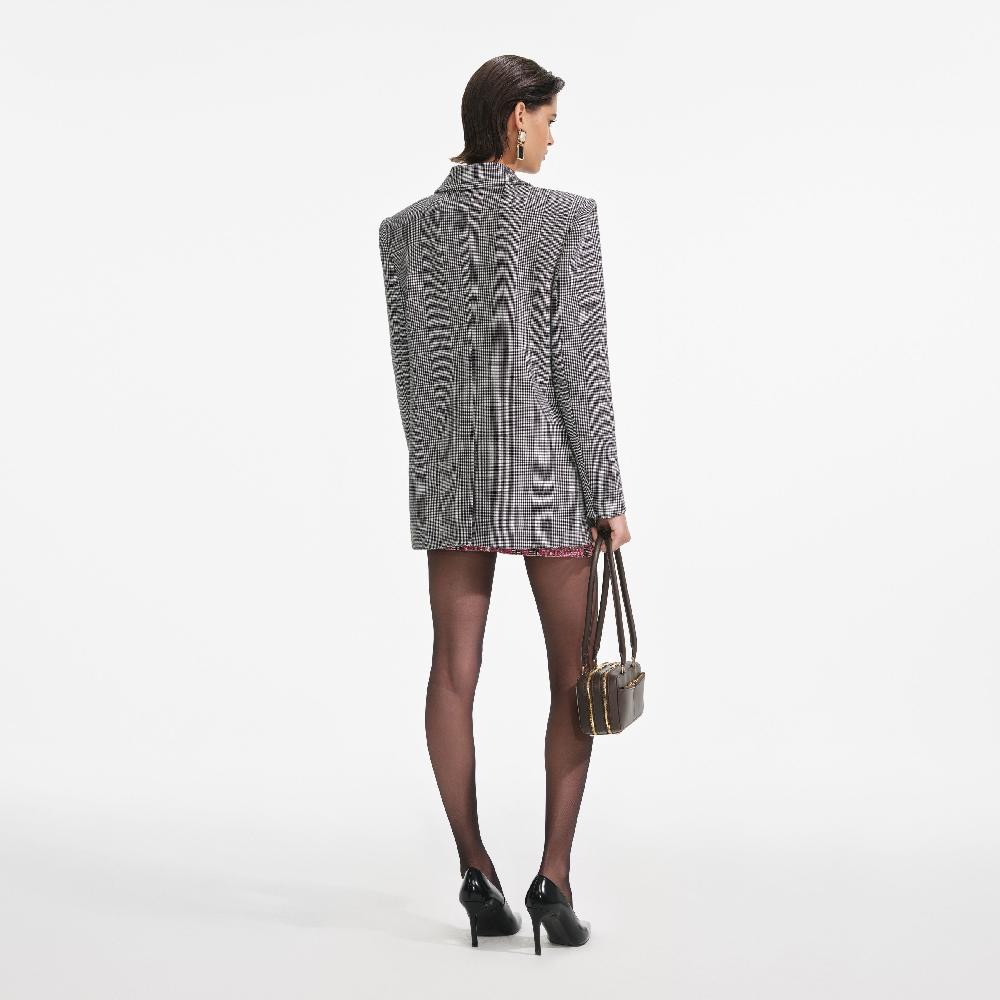 Self Portrait Prince Of Wales Check Blazer CLOTHING