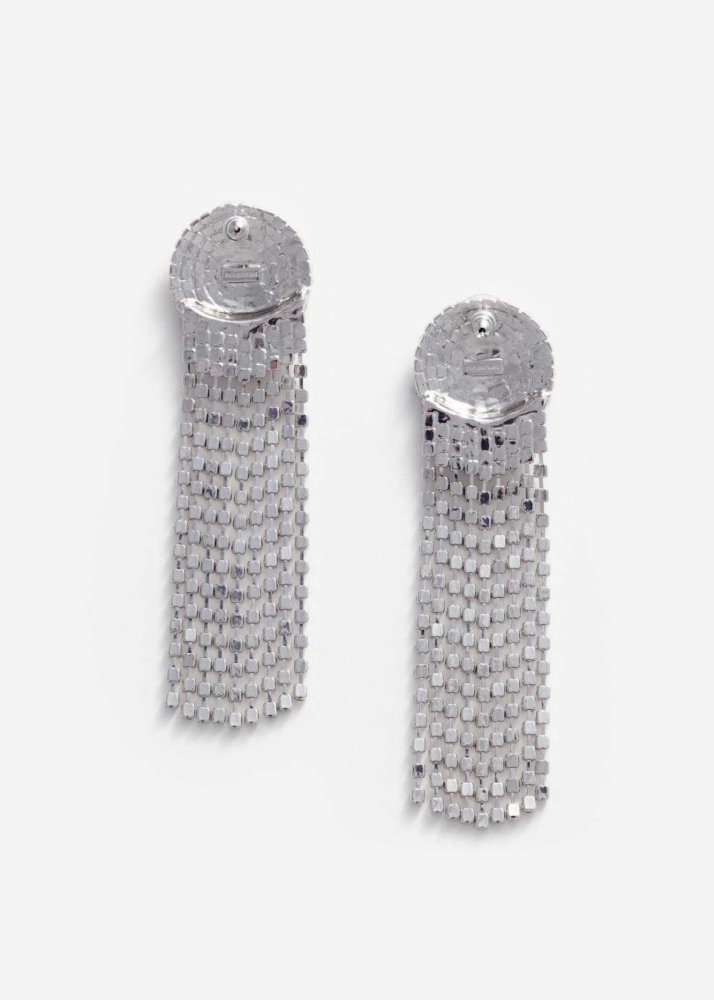 Self Portrait Round Crystal Droplet Earrings JEWELLERY