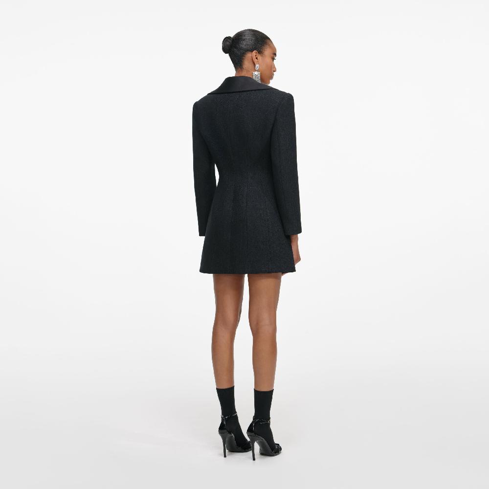 Self Portrait Black Blazer Mini Dress CLOTHING