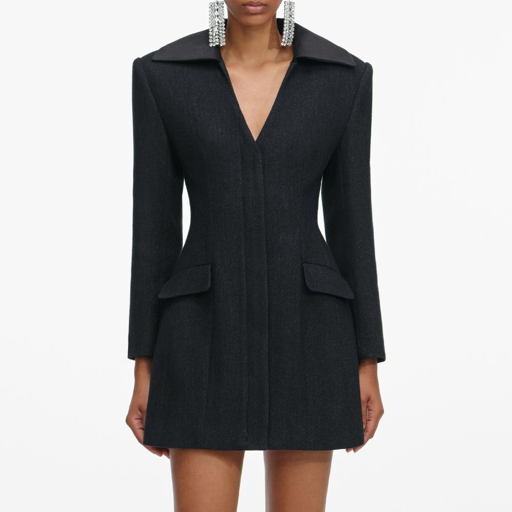 Self Portrait Black Blazer Mini Dress CLOTHING