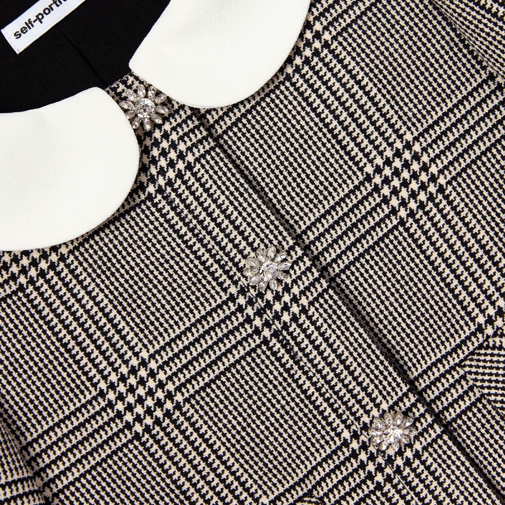 Self Portrait Black Check Jacket KIDS