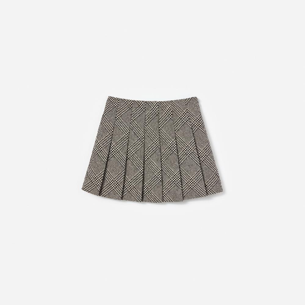 self portrait Black Check Pleated Skirt KIDS