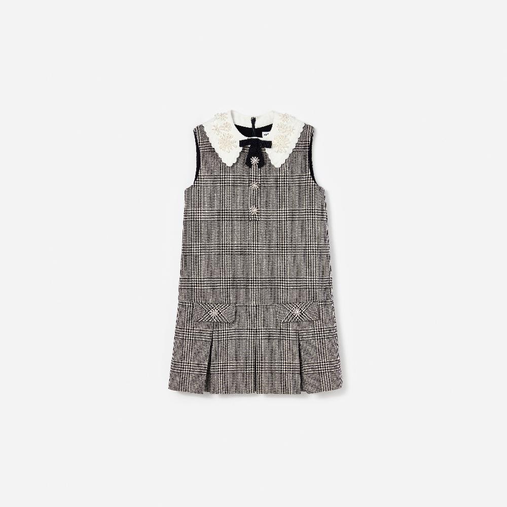self portrait Black Check Sleeveless Dress KIDS