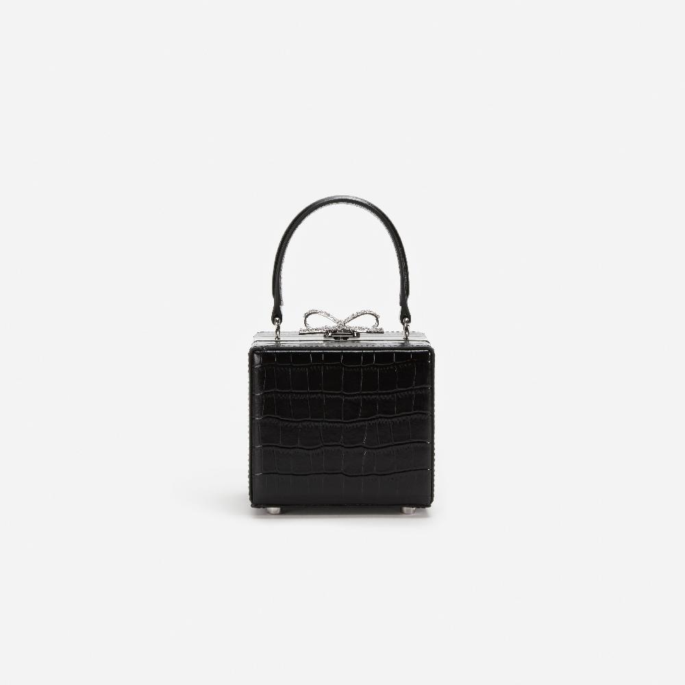 self portrait Black Croc Micro Bag BAGS