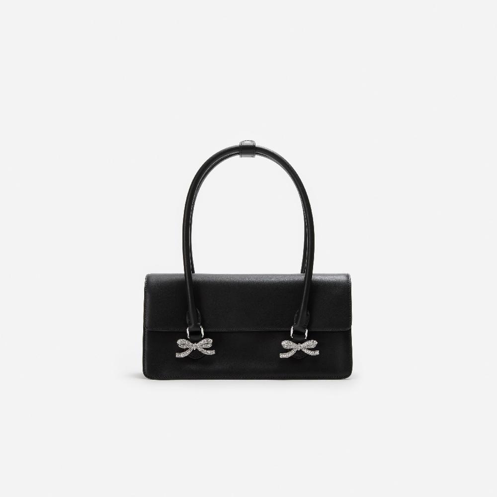 self portrait Black Soft Leather Shoulder Bag BAGS