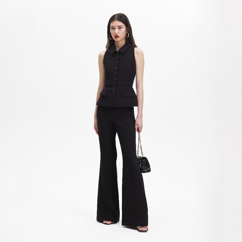 Self Portrait Black Tailored Jumpsuit CLOTHING
