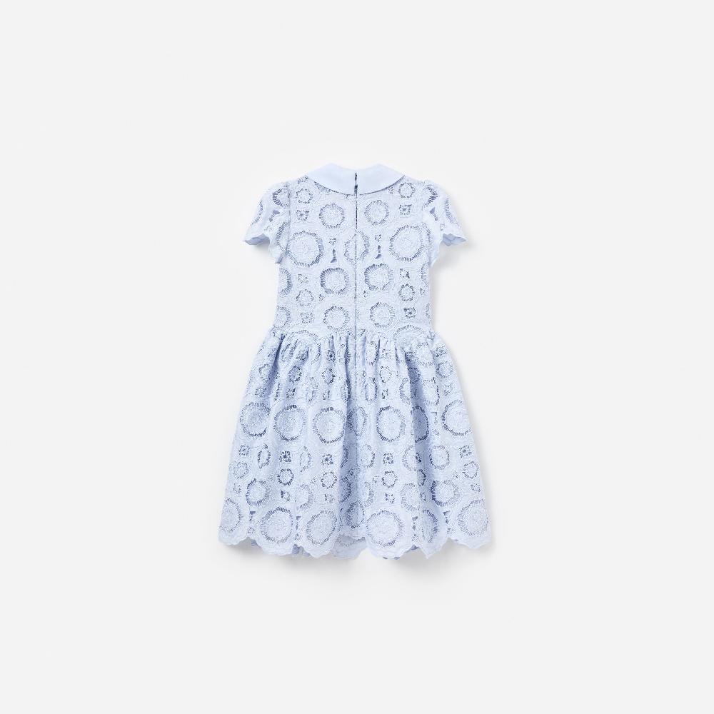 Self Portrait Blue 3D Flower Lace Dress KIDS