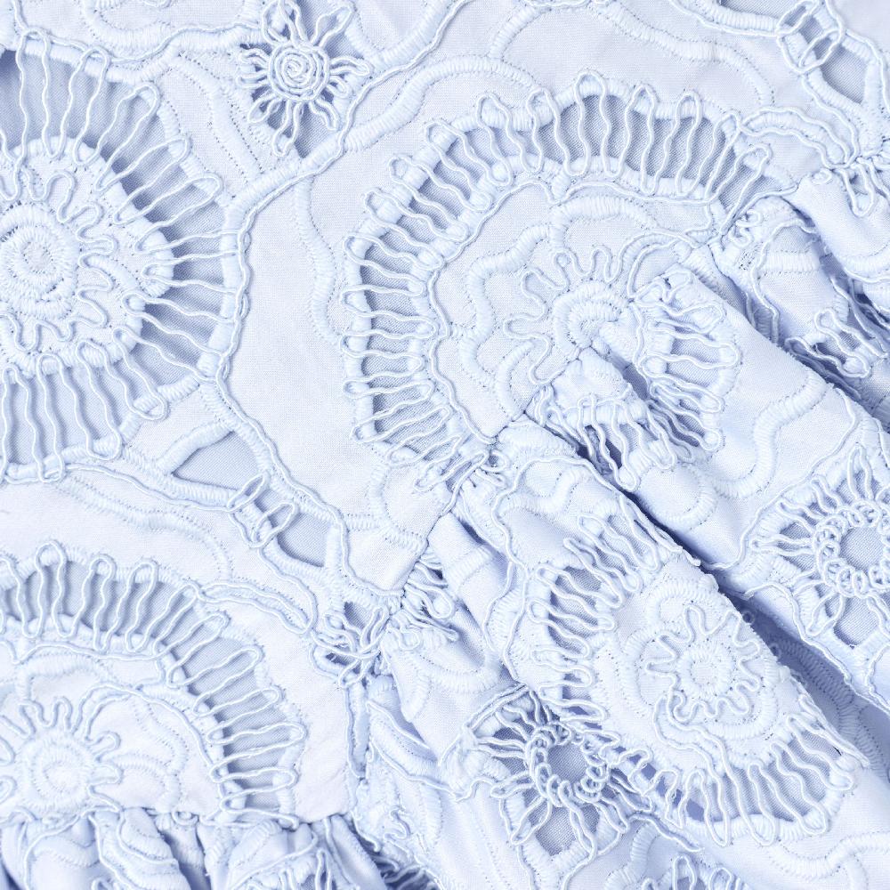 Self Portrait Blue 3D Flower Lace Dress KIDS