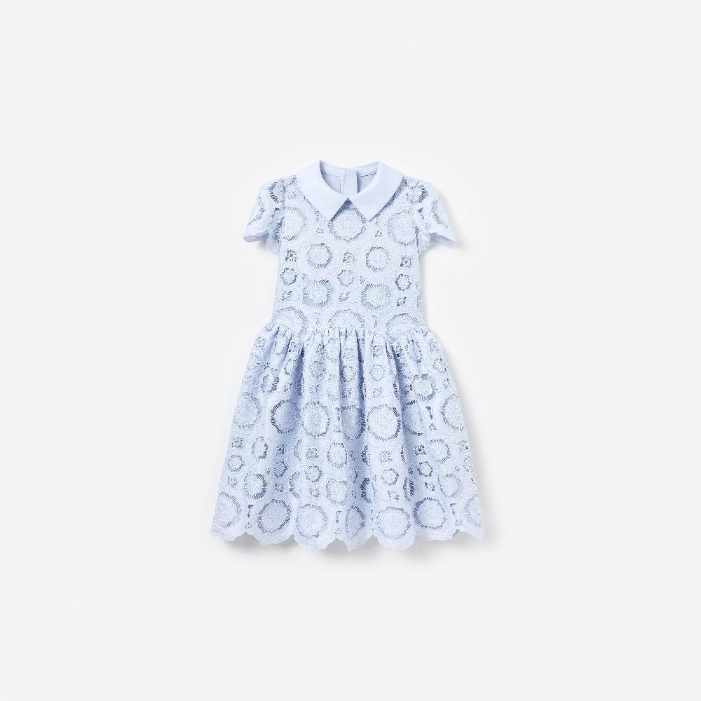 self portrait Blue 3D Flower Lace Dress KIDS