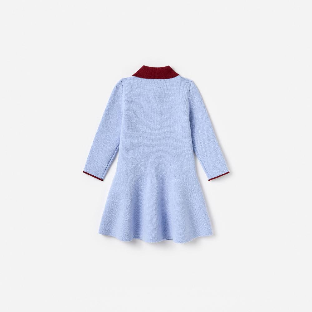 Self Portrait Blue Flat Knit Dress KIDS