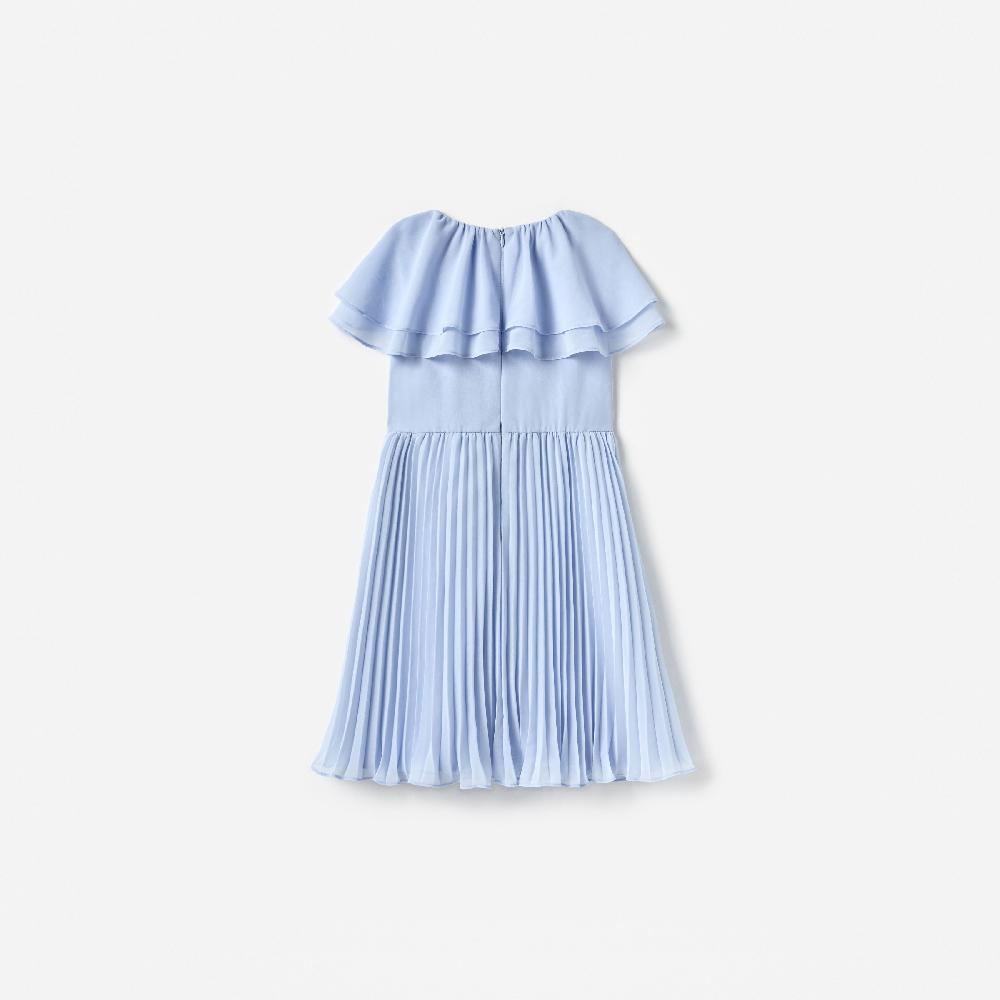 Self Portrait Blue Pleated Chiffon Dress KIDS