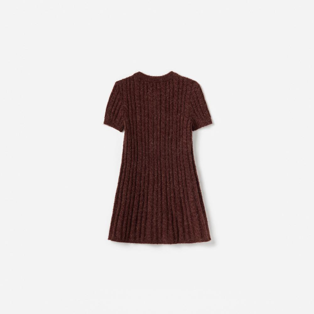 Self Portrait Brown Alpaca Knit Dress KIDS
