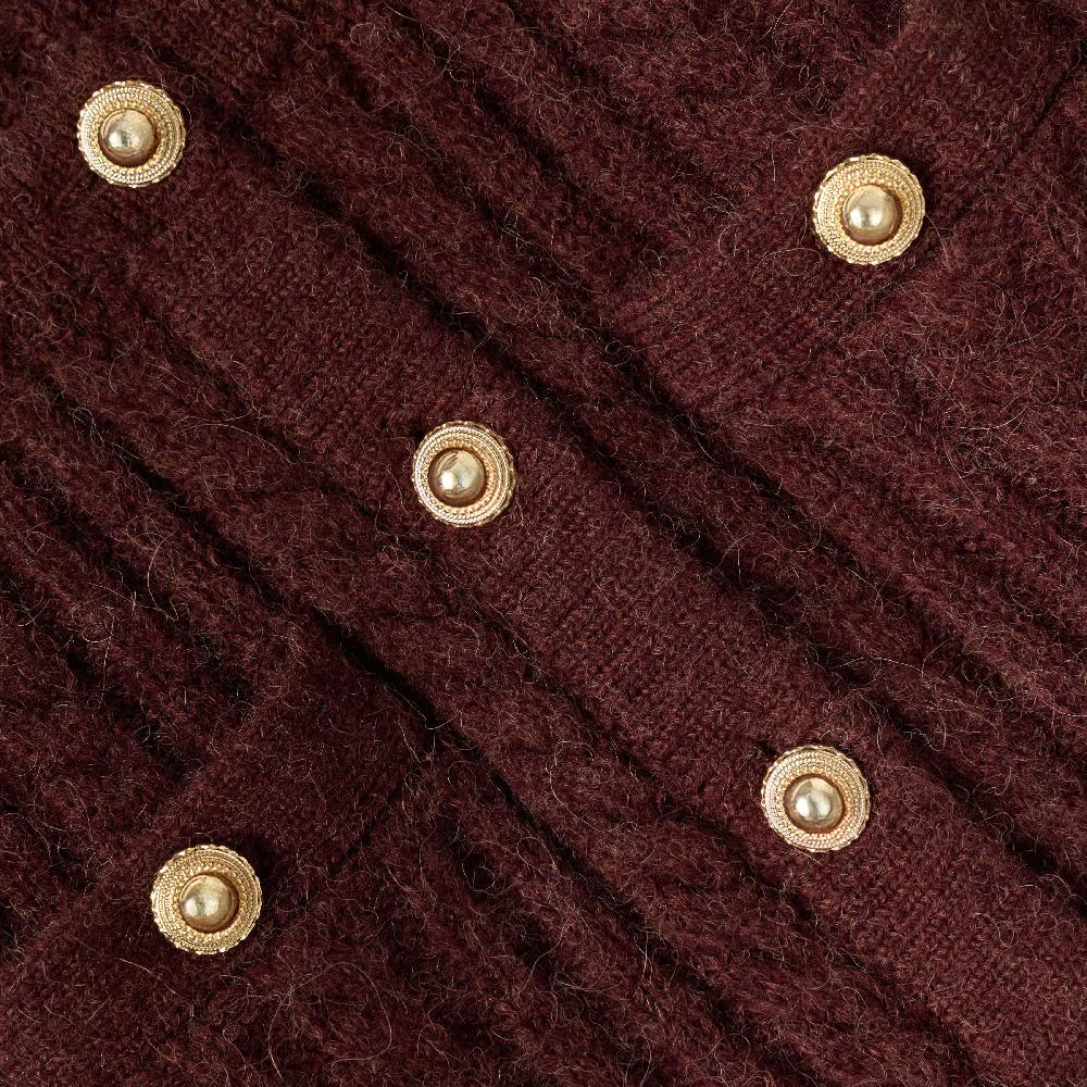 Self Portrait Brown Alpaca Knit Dress KIDS