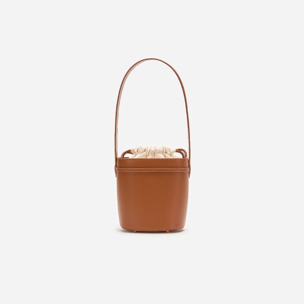 Self Portrait Brown Leather Shoulder Bow Bag BAGS