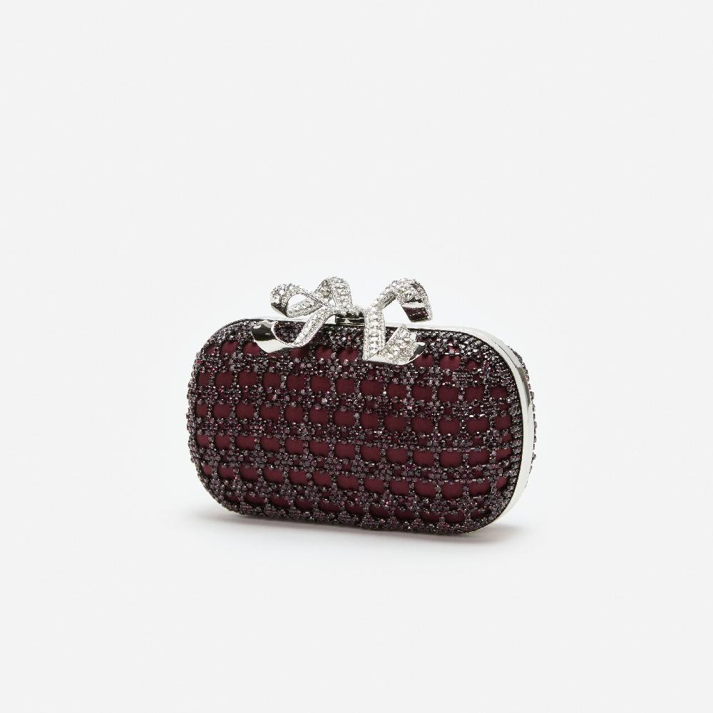 Self Portrait Burgundy Chainmail Clutch Bag BAGS