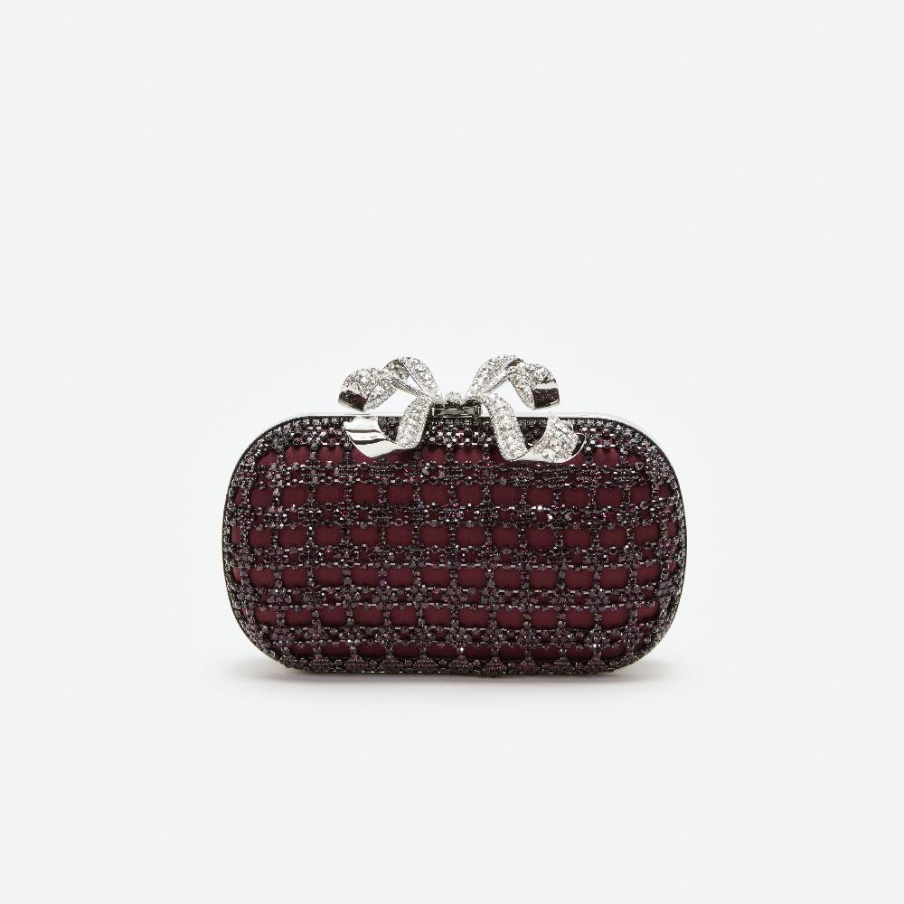 self portrait Burgundy Chainmail Clutch Bag BAGS