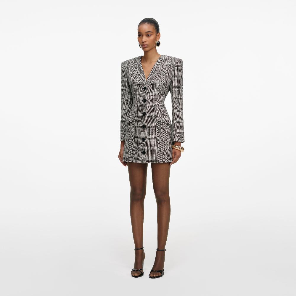 Self Portrait Check Blazer Mini Dress CLOTHING