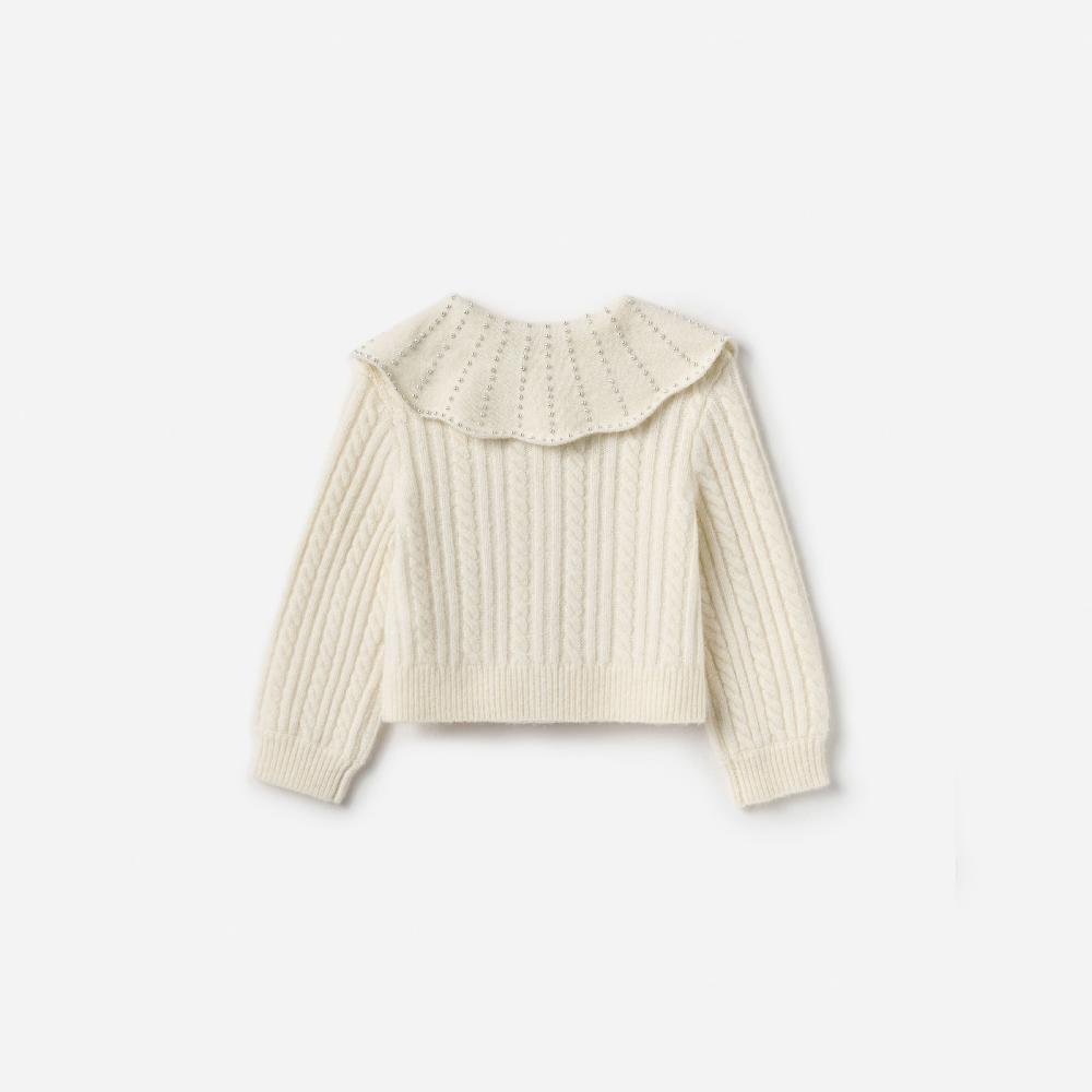Self Portrait Cream Alpaca Cardigan KIDS