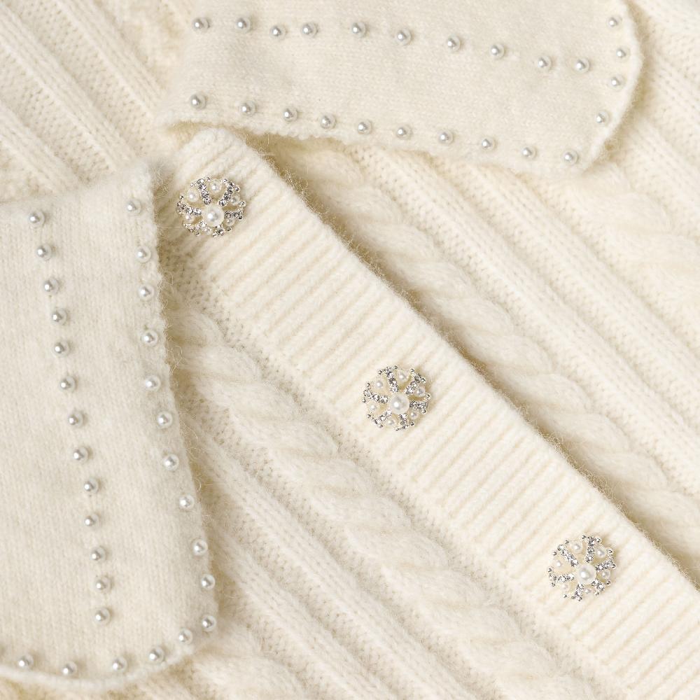 Self Portrait Cream Alpaca Cardigan KIDS