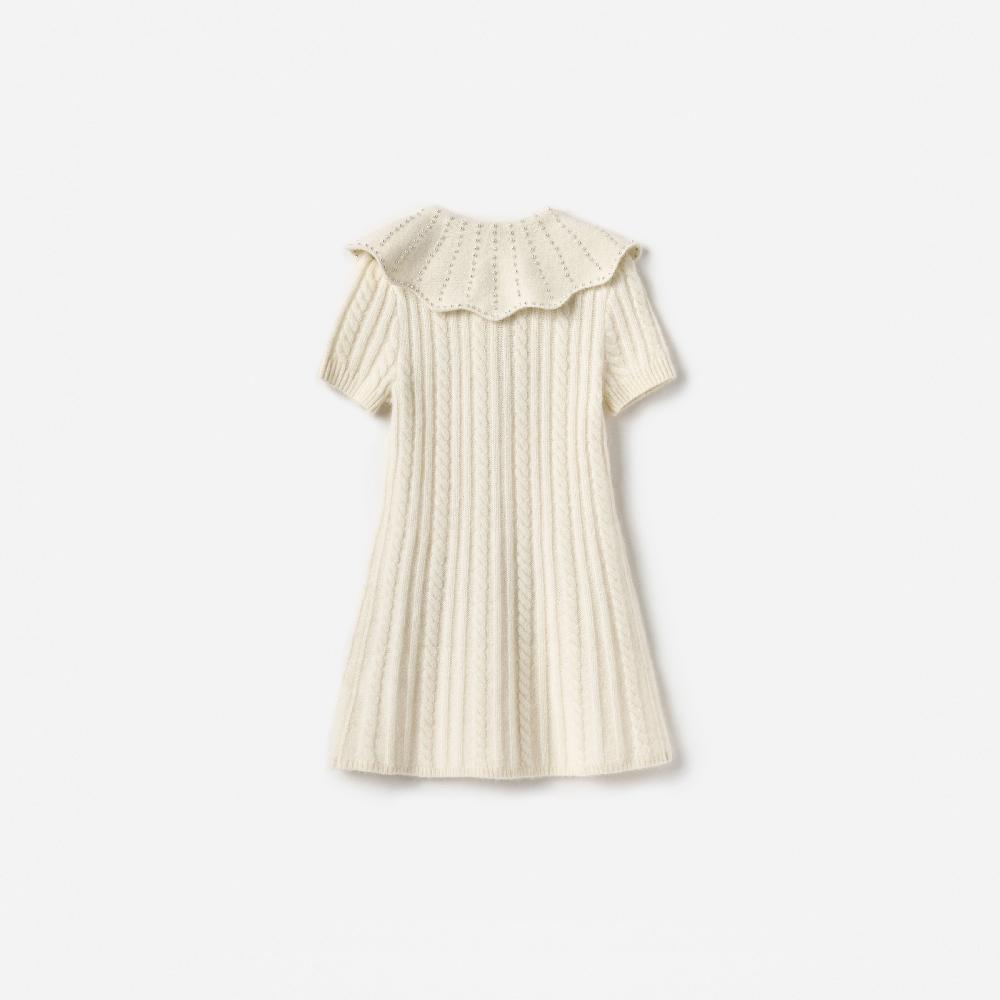 Self Portrait Cream Alpaca Knit Dress KIDS