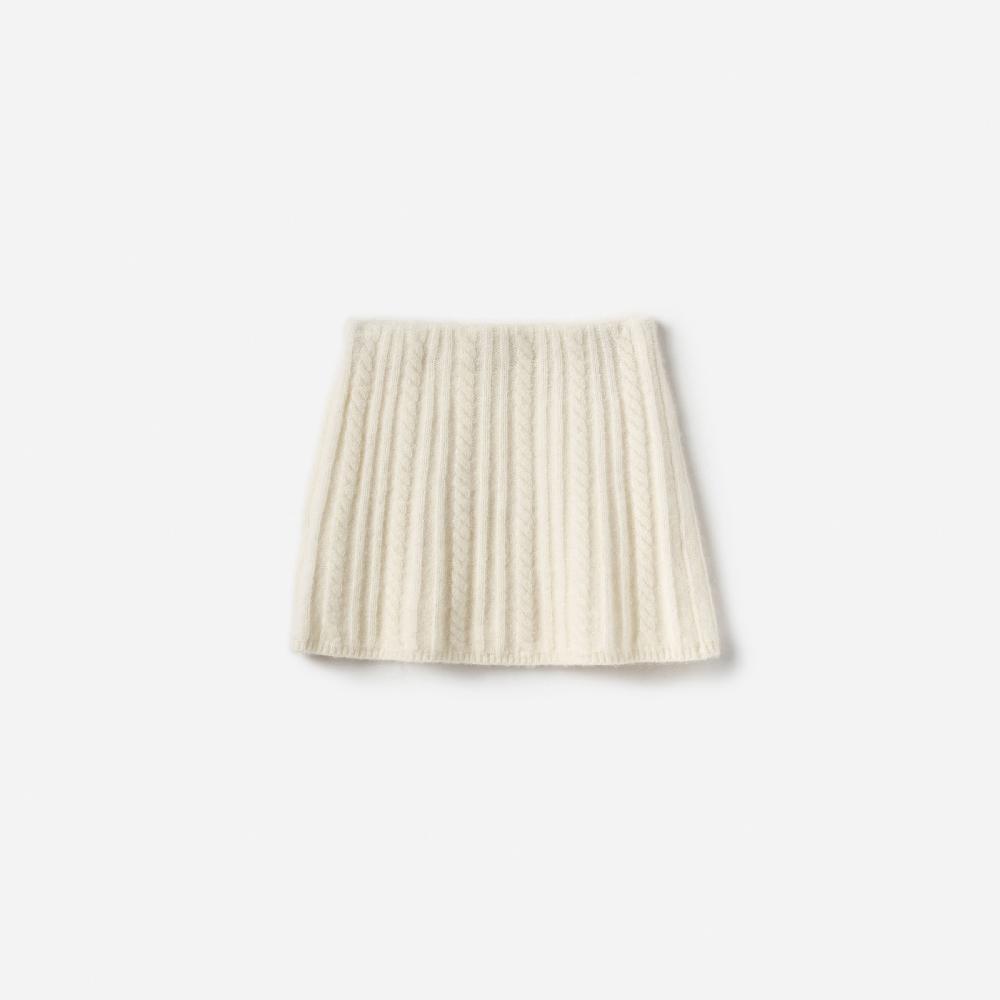 Self Portrait Cream Alpaca Knit Skirt KIDS
