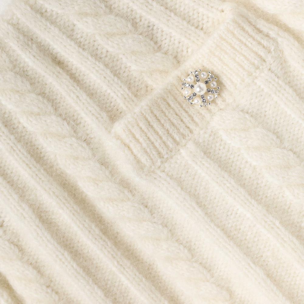 Self Portrait Cream Alpaca Knit Skirt KIDS