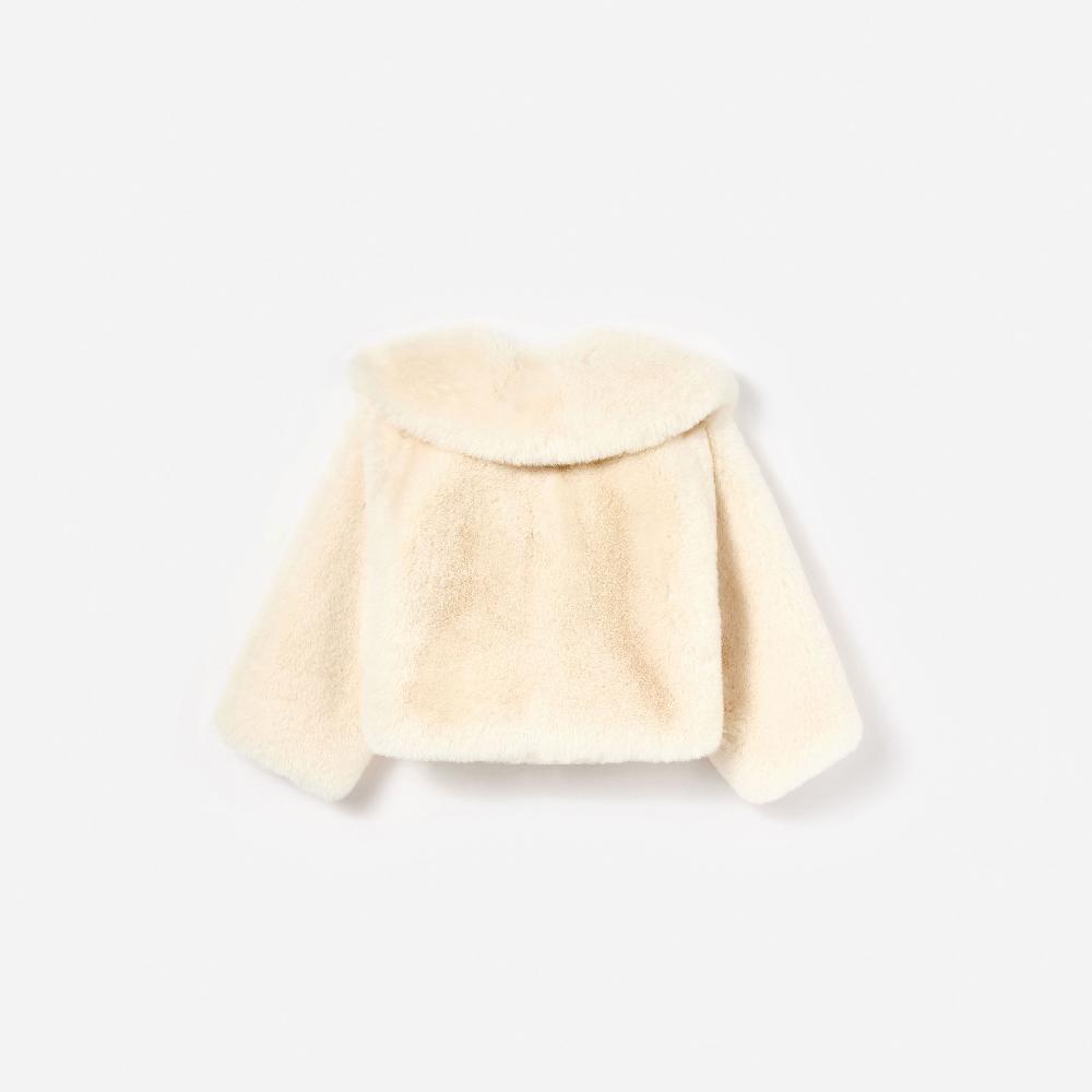 Self Portrait Cream Faux Fur Jacket KIDS